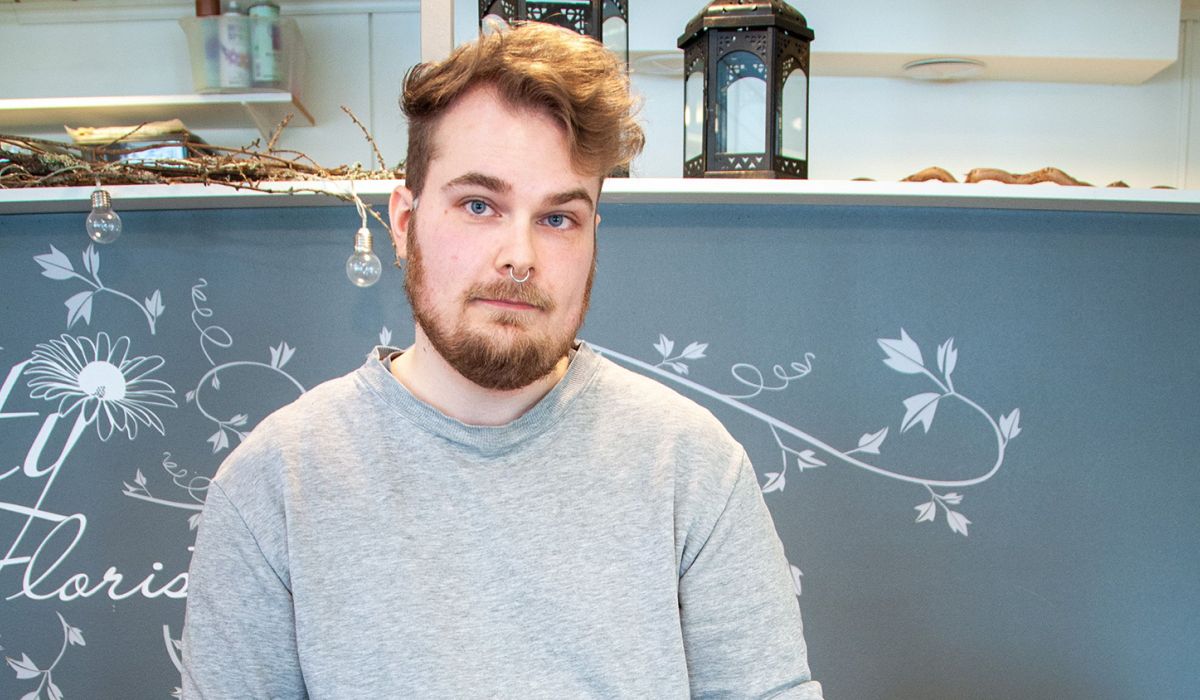 Anton studerar till florist via läroavtal